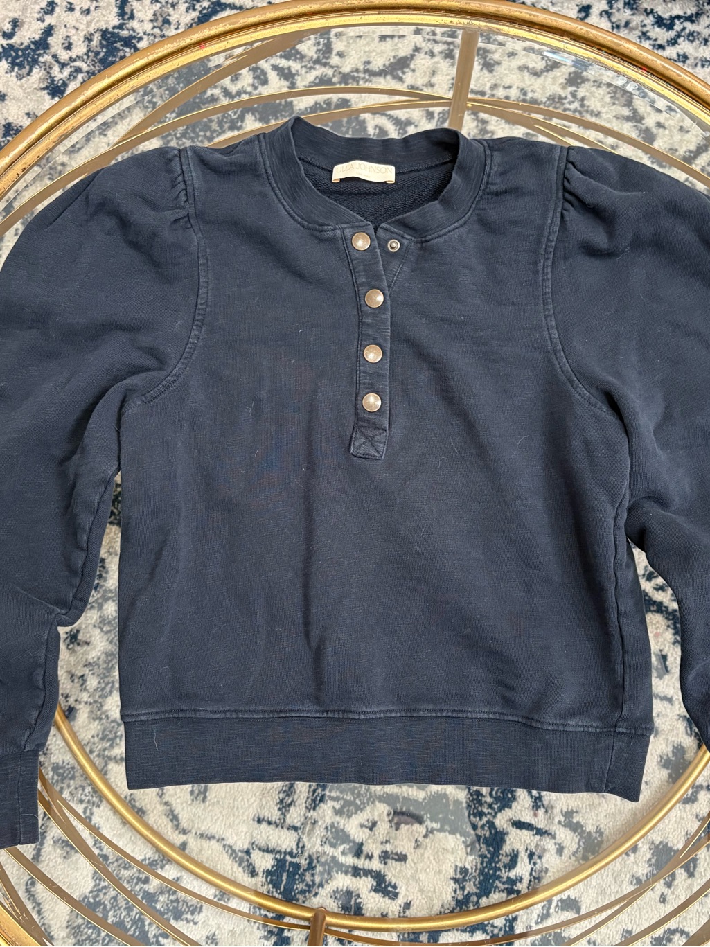 Ulla Johnson Navy Crewneck Sweatshirt